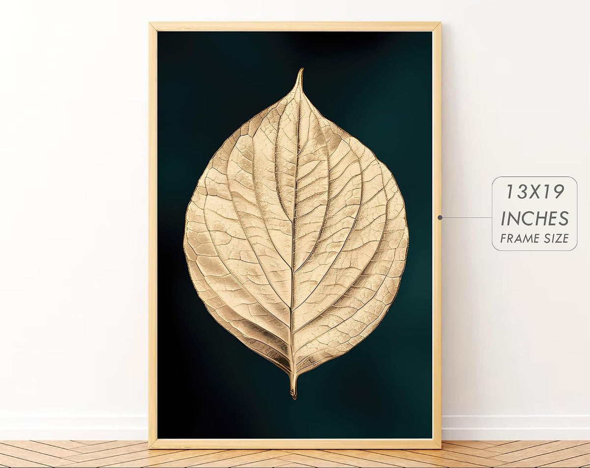 Big Modern Framed Posters Wall Decor Paintings For Living Room, Bedroom/Big Paintings For Wall Decoration, Frames For Wall Decor Set of 3 (13x19 Inches) (Green Gold)