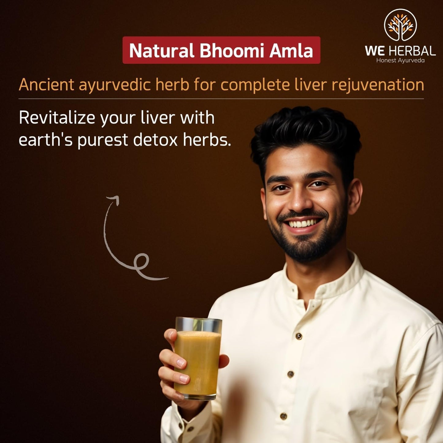 WE HERBAL Bhumi Amla Powder 50g | Natural Herbal Powder | Traditional Ayurvedic Herb | Supports Daily Wellness | Made from Premium Quality Bhumi Amla | No Added Preservatives | Herbal Supplement