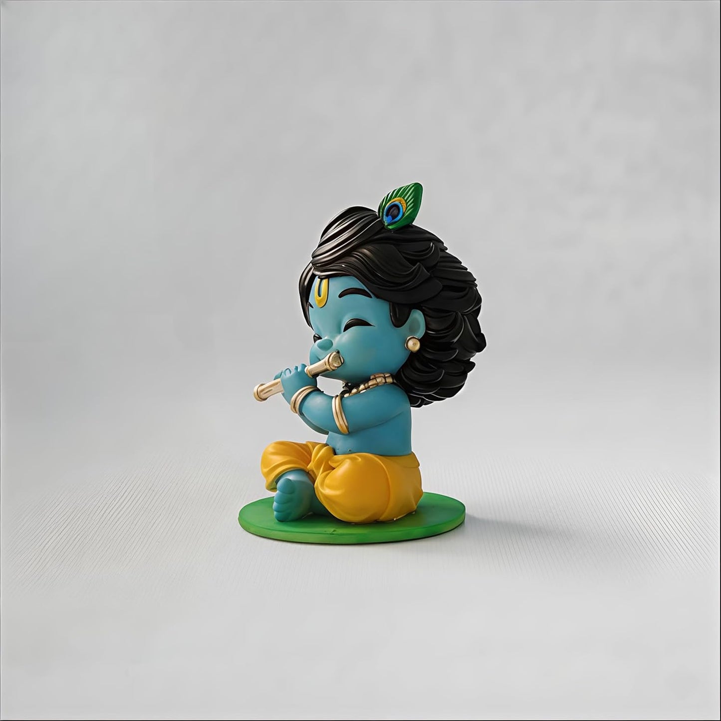 Rudjap Bal Roop Idol Laddu Gopal Lord Krishna 2.5 Inch Murti – Resin Krishna Statue for Car Dashboard, Home Temple & Office Desk Decor, Spiritual Showpiece for Pooja, Festive Gift & Home Decoration