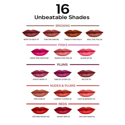 FACES CANADA Comfy Matte Liquid Lipstick - Note To Self 07, 3 ml | Comfortable 10HR Longstay | Intense Matte Color | Almond Oil & Vitamin E Infused | Super Smooth | No Dryness | No Alcohol