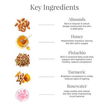 Forest Essentials Almond Pistachio & Honey Facial Cleansing Paste | Ayurvedic Deeply Cleansing & Nourishing Paste