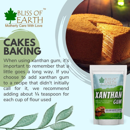 Bliss of Earth Xanthan Gum Powder 100% Pure Food Grade Natural Thickener Gluten Free, Keto Friendly, Vegan 113gm