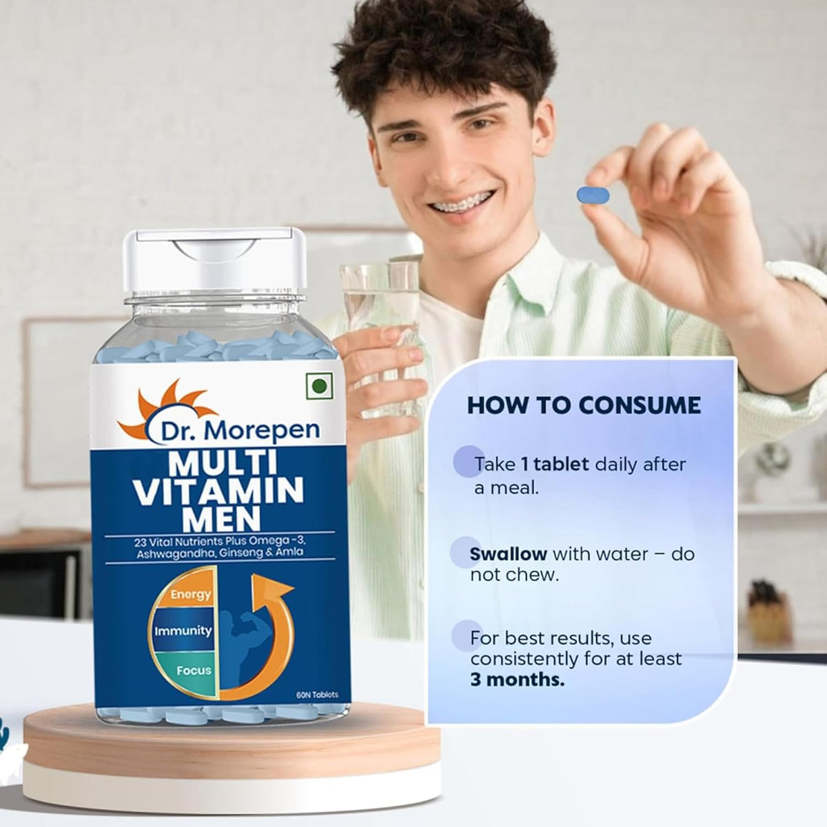Dr. Morepen Multivitamin Men & Omega 3 Triple Strength - Softgel