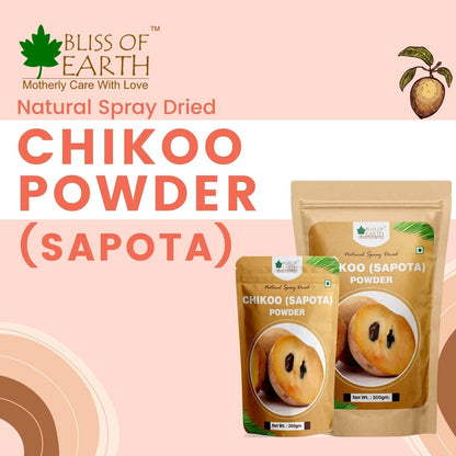 Bliss of Earth 200gm Chikoo (Sapota) Powder Natural Spray Dried for juice, Sake, Smoothies, or making ice cream and cake
