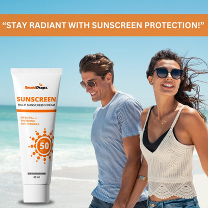 Smartdrops sunscreen With Natural Finish & Whitening cream 60ml (Pack of 1)