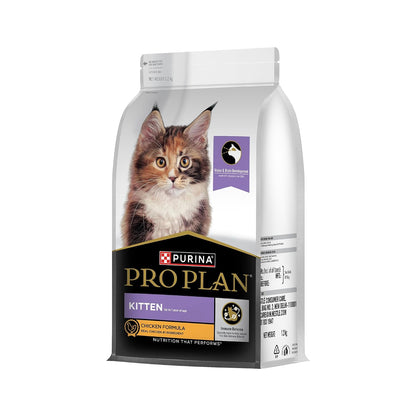 Purina Pro Plan Kitten Dry Food with Chicken, 1.2kg Pack | With Chicken, Complete Kitten Nutrition, High Quality Protein, Essential Vitamins & Minerals