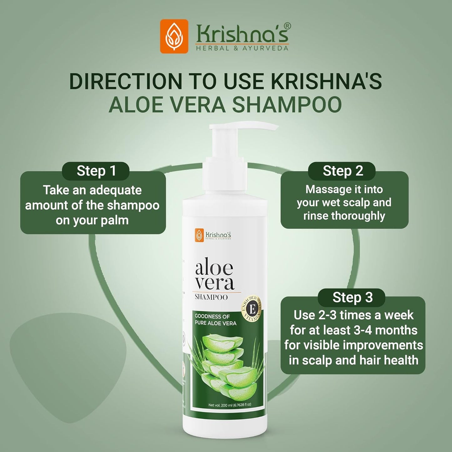Krishna's Aloe Vera Shampoo Cleans - 500 ml