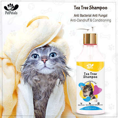 Sulphate Free Cats Shampoo for Sensitive Skin for All Age Groups – 300 ml (Tea Tree Shampoo)