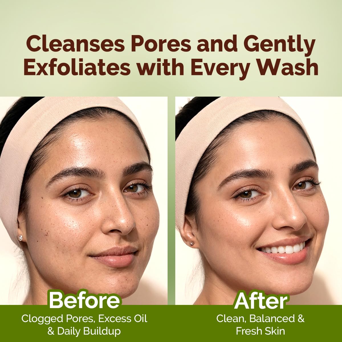 Mamaearth Mung Bean Pore Cleansing Face Wash with Mung Bean, AHA & BHA - 100 ml | For Normal to Oily Skin | India's 1st 100% Soap-Free Face Wash for Deep Pore Cleansing | Made Safe Certified | Oil Control | Tan Removal