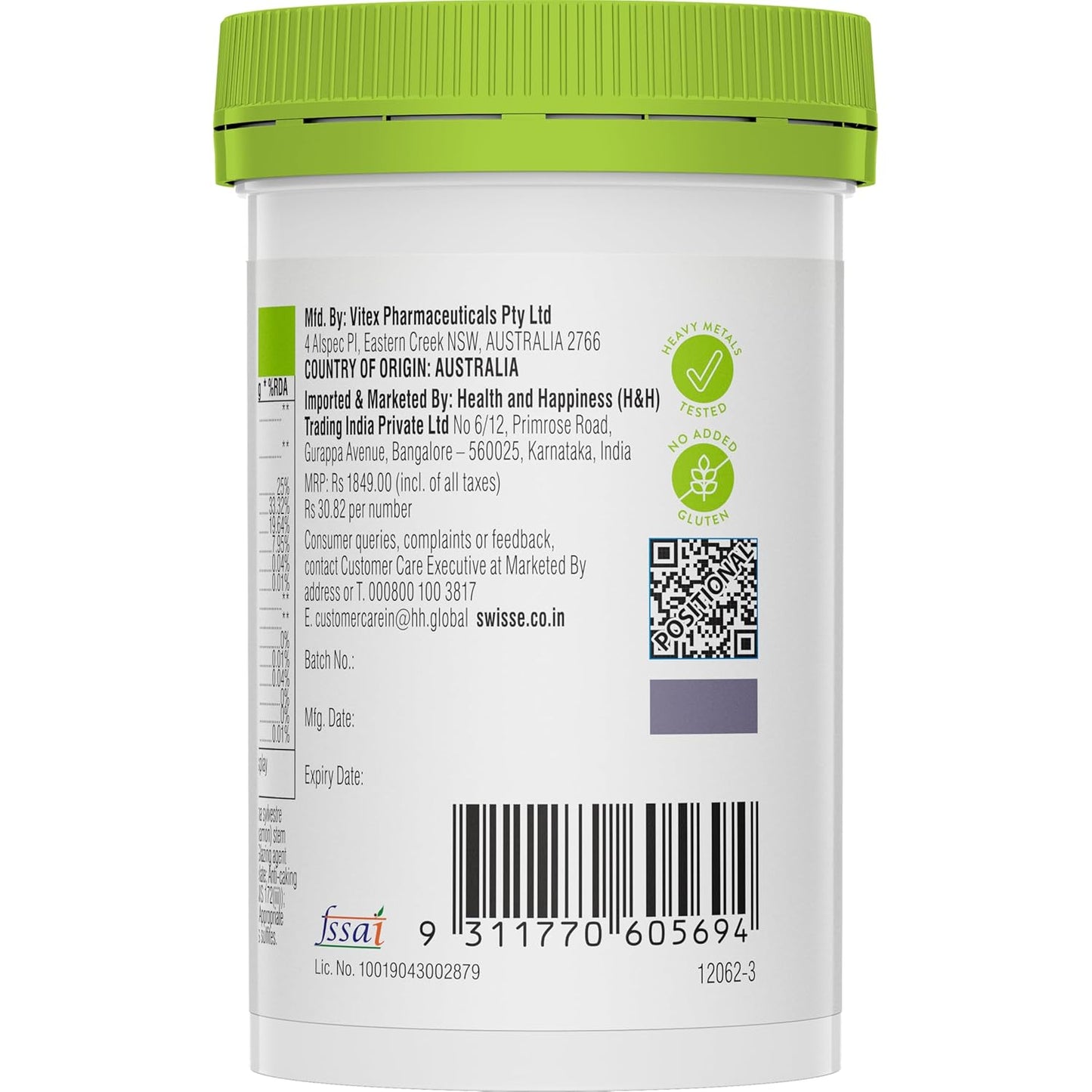 Zephivo Swisse Metabolism+ With Chromium For Weight Management - Supports Digestion, Detox and Healthy Blood Sugar Levels - 60 Tablets