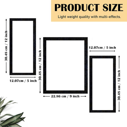 Wall Painting Frames For decor, Pictures Frame For Living Room, Home Decoration, Bedroom, Set of 3, 1pc- 23 x 30 cm, 2pc- 12.5 x 30 cm (Design 1)