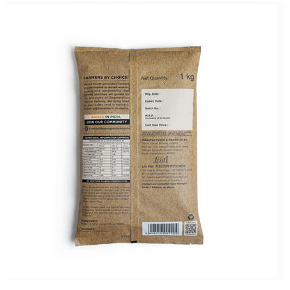 Two Brothers Organic Farms - Khapli Wheat Flour (1 kg) | High Dietary Fiber for Easy Digestion | Stoneground Emmer Wheat Flour | Khapli Atta