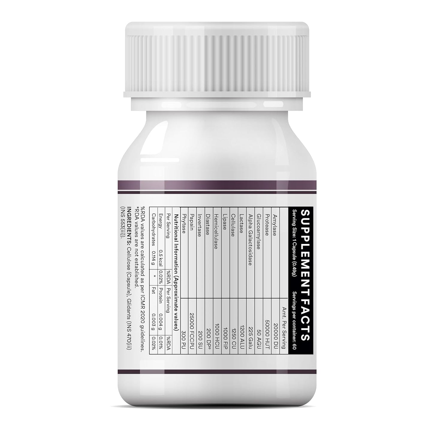 INLIFE Digestive Enzymes Supplement | Contains 12 Naturally Sourced & Essential Enzymes | Supports Healthy Digestion - 60 Vegetarian Capsules (Pack of 1, 60)