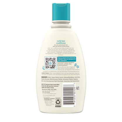 Aveeno Baby Kids Curly Hair Conditioner With Oat Extract & Shea Butter, Gently Nourishes & Hydrates For Defined Curls, Tear-Free & Suitable For Sensitive Skin, Hypoallergenic, 12 Fl. Oz, 1 Count