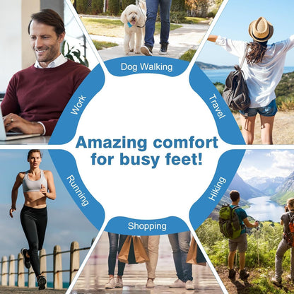 Purastep Memory Foam Shoe Insole, Shock Absorption Sports Inserts Anti-Slip Cropable Insoles Arch Support Orthotic Insoles Soft Elastic Insoles for Men Women | UK 7-8 | 1 Pair