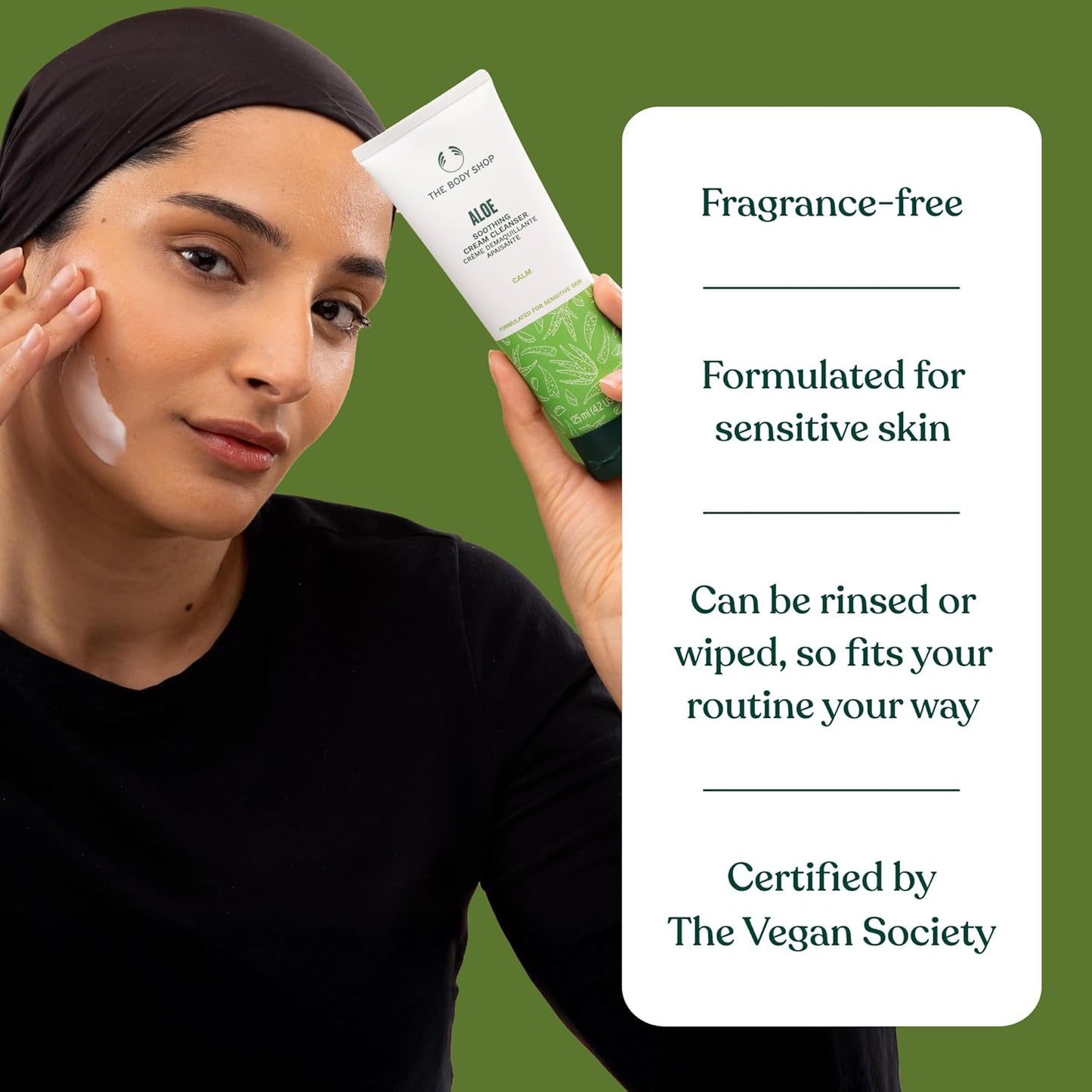 The Body Shop Vegan Aloe Soothing Cleansing Cream for Sensitive Skin 125 ML