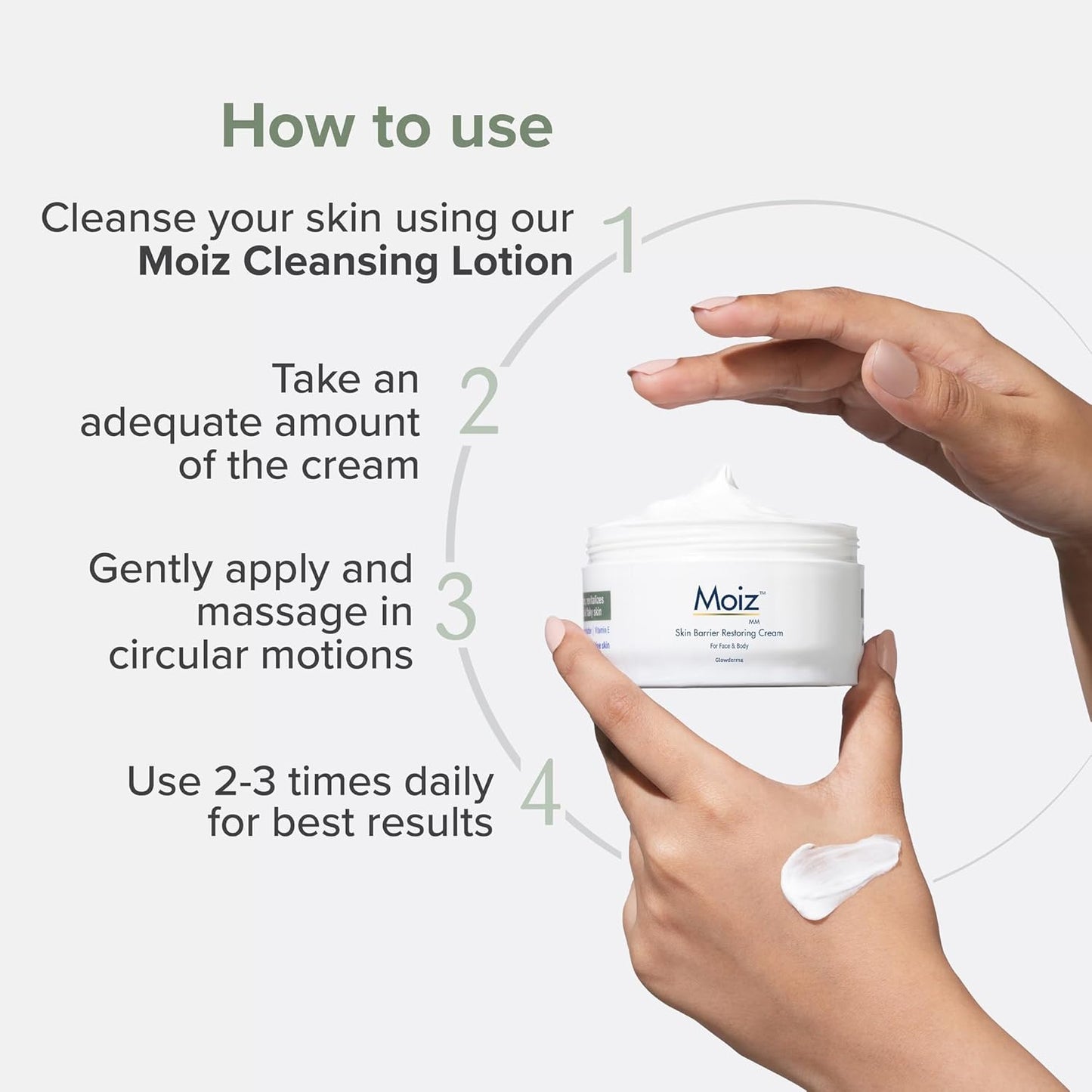 Moiz MM Skin Barrier Restoring Cream | For Very Dry & Sensitive Skin | Shea Butter & Vitamin E | Dermatologically Tested