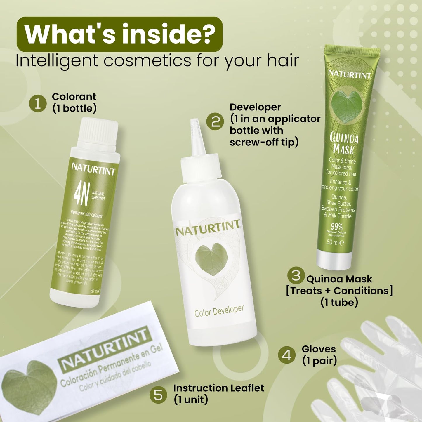 Naturtint Permanent Hair Colour Gel Natural Dark Brown 4N|For Optimal Scalp Care| Upto 100% Grey Coverage | Long Lasting Hair Colour | Ammonia Free Vegan| No Parabens| Enriched with Olives & Organic Shea Butter