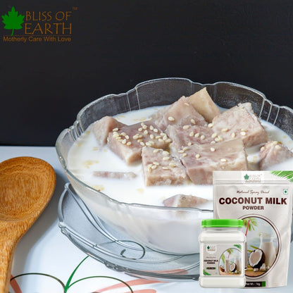 Bliss Of Earth Coconut Milk Powder 200GM Natural Spray Dried Great for Coffee, Tea and Gravy