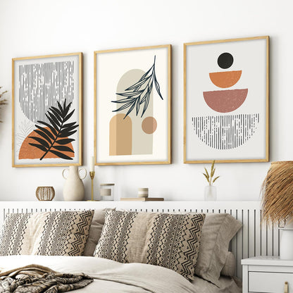 Boho Painting for Wall Decoration - Modern Art Wall Decor Framed Painting for Living Room Bedroom - Framed Wall Posters/Paintings with Frame (Boho 1, 13x19 inch)