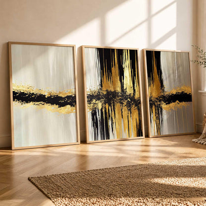 Painting for Wall Decoration - Modern Art Wall Decor Framed Painting for Living Room Bedroom - Framed Wall Posters/Paintings with Frame Set of 3 (Art 5, 10x13 inch)