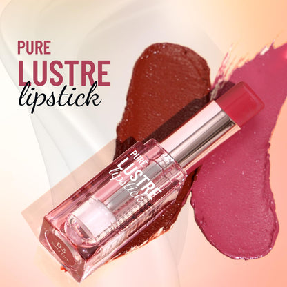 Swiss Beauty Pure Lustre Lipstick | High Shine Finish | Smooth Glide | With Olive Oil & Vitamin E | Hydrating | Shade- True Nude, 3.8gm