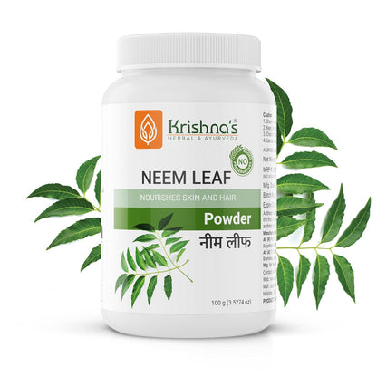 Krishna's Neem Leaf Powder - 100 g | Preservative Free | Natural Powder For Face, Skin & Hair Growth Pack