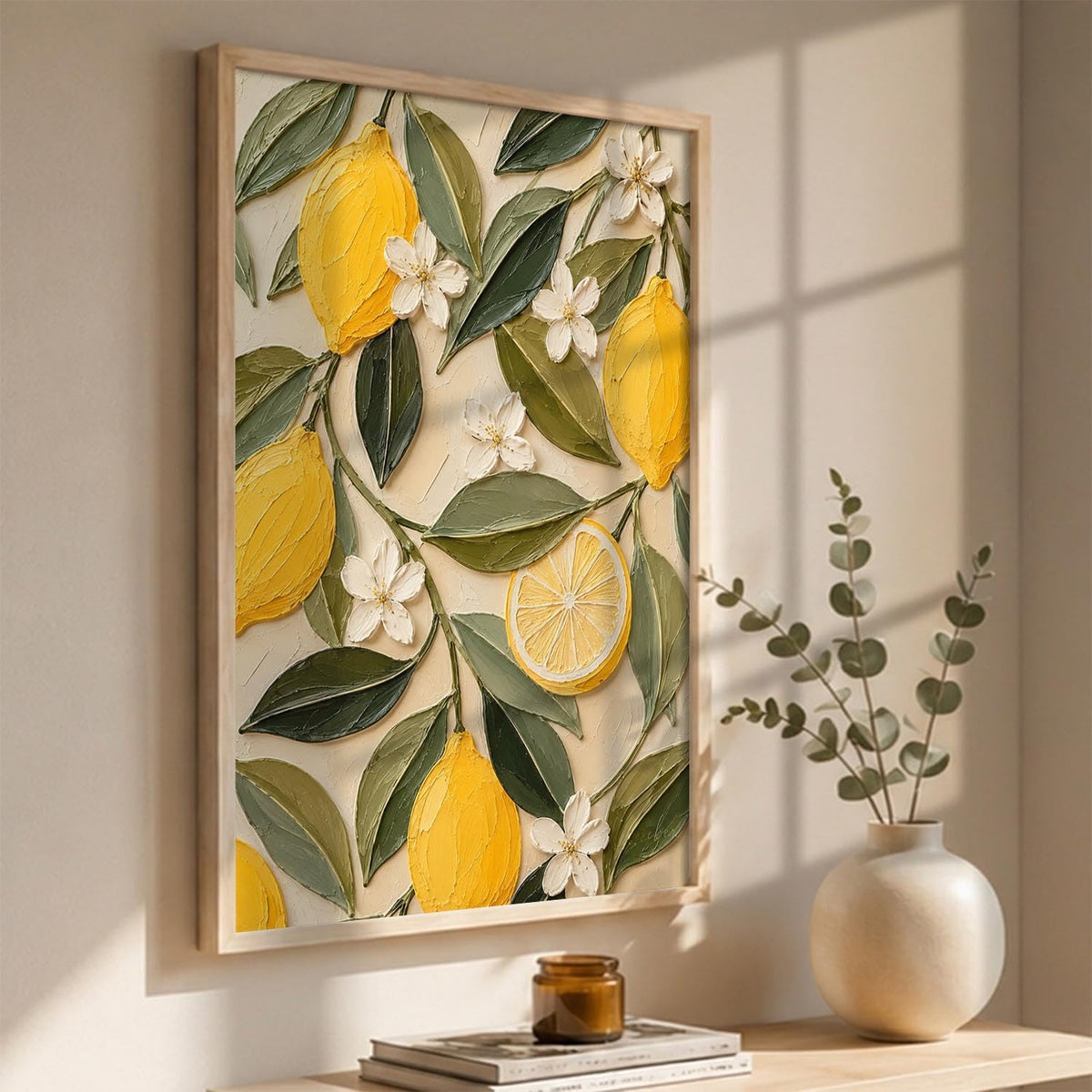 Decorative Modern Wall Art Painting With Frame | Modern Painting For Living Room Bed Room Hotel Wall Decor Digital Reprint (14X20 inch)