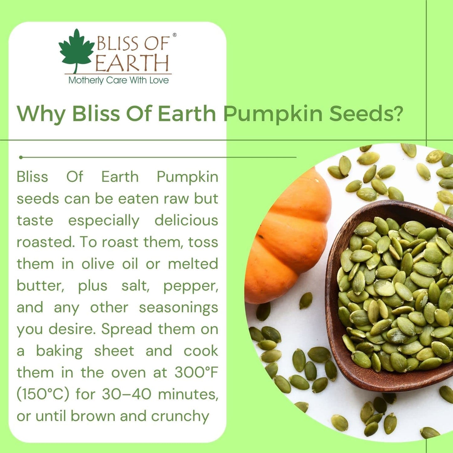 Bliss of Earth Pumpkin Seeds 1kg - Dehulled Pumpkin Seeds for Eating & Weight Management - Organic immunity Health diet Superfood