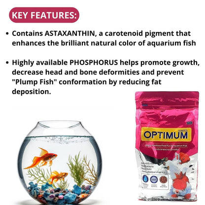 Optimum Mini Pellet Fish Food (Original from Tunai Store) (500g, Mini Pellets)