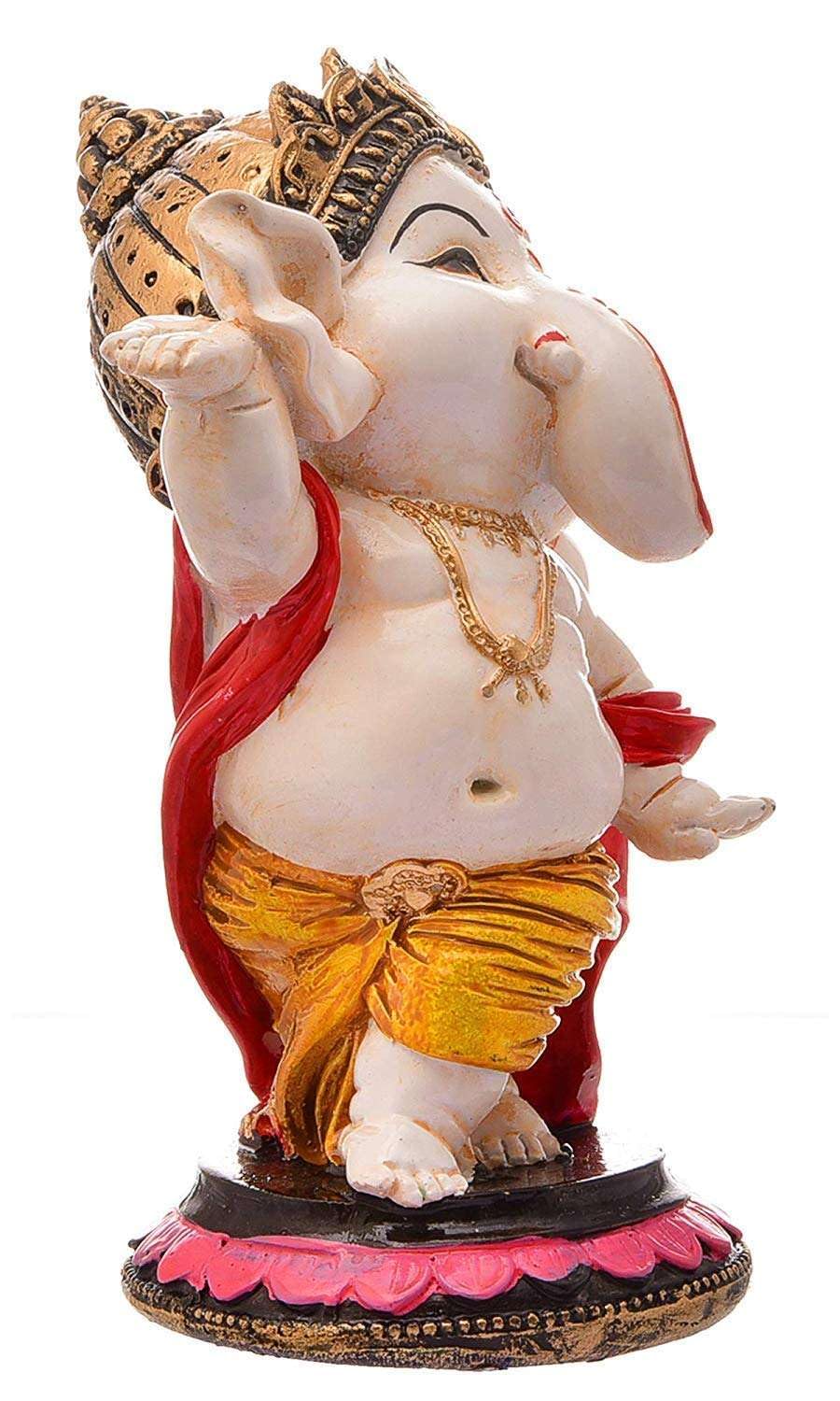 Handcrafted Resin Dancing Ganesh Idol Showpiece for Home Decor Office Table Temple Spiritual Gift Figurine Decorative Statue