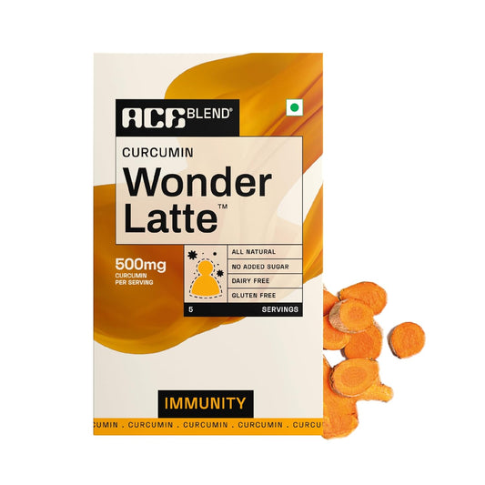 Ace Blend Curcumin WONDER LATTE | 5 Serves | Turmeric Extract | MCT powder | Bio Piperine | 100% Natural Cinnamon Flavour | High Immunity | Anti inflammation | Brain & Gut Health. Relish Cold/Hot