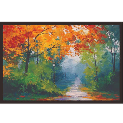 Tree Scenery Framed Photo, Wall Hanging Home Decor Painting for Living Room & Bedroom Decoration (18 x 12 Inch,Paper)