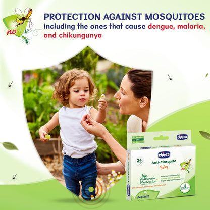 Chicco Anti-Mosquito Baby Patches with the natural protection of 12+ Hours, 1 Pack (24 Patches Inside)