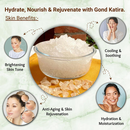 Bliss of Earth Gond Katira Pure Organic Edible Gum Tragacanth Gum Gond for Laddu Making & Sweets (200Gm)