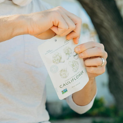 POSHI Marinated Cauliflower Florets Snack Pack | Salt + Pepper | Keto, Vegan, Paleo, Non GMO, Low Carb + Calorie, Gluten Free, Fully Cooked Vegetables, Gourmet, Healthy, All Natural (1.58 oz)