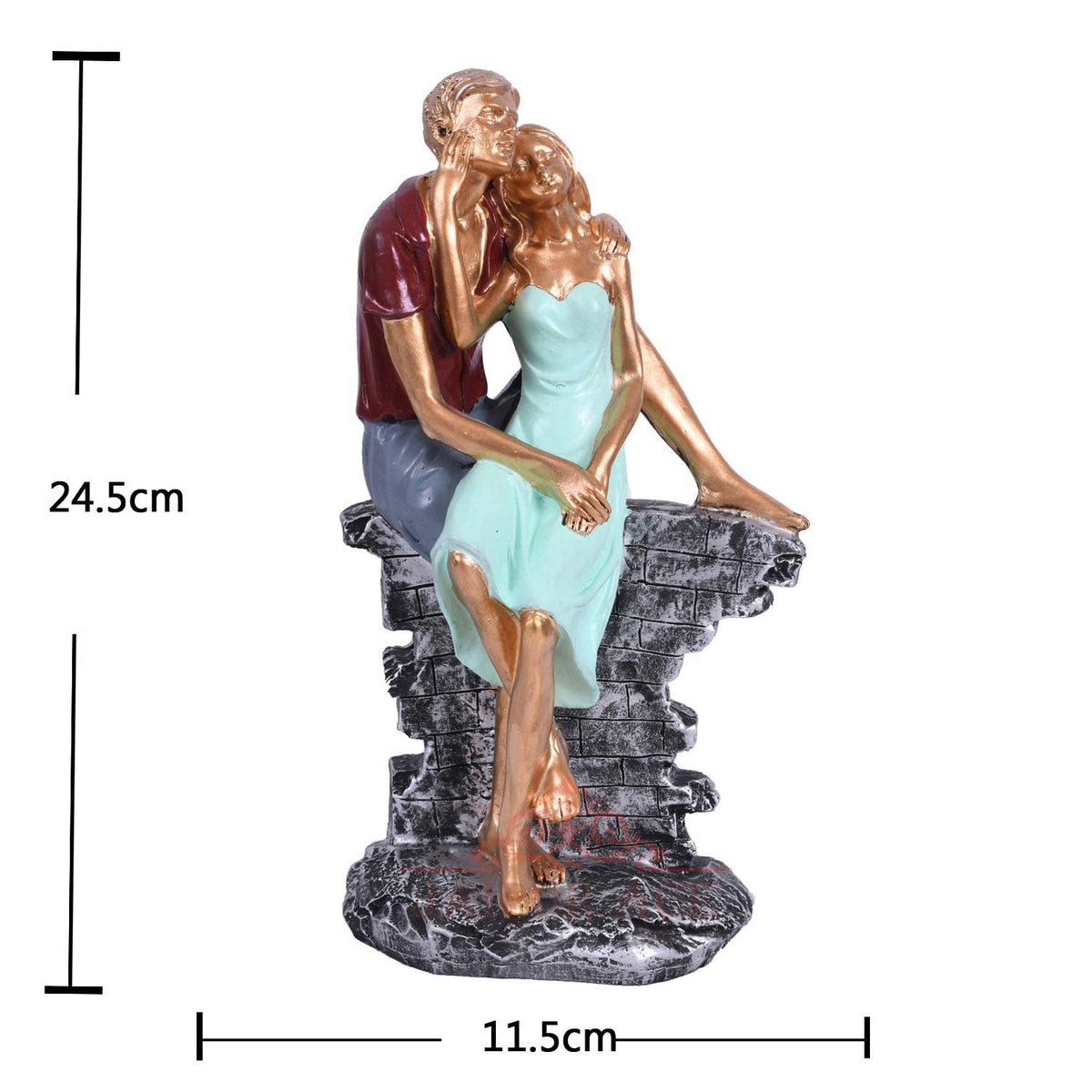 Charming Affectionate Love Couple Art Resin Sculpture for Valentine Day Gift, Statue for Weddings & Anniversaries - Present for Him and Her (Model 8)