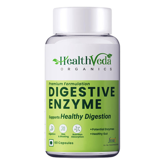 Zephivo Health Veda Organics Digestive Enzyme Capsules | For Better Digestive Function, Healthy Gut, & Health Management | 60 Veg Capsules for both Men & Women…