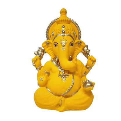 Mango Terracotta Vinayagar Ganesha Idol Perfect for Car Dashboard, Office Desk, Home Decor, and Gifting | (MANGOTERRVINAYAGAR 4")