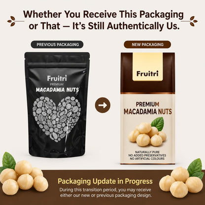 Fruitri Premium Macadamia Nuts � 100g, Natural, Rich & Buttery | Perfect for Snacking, Baking & Keto Diet | Healthy, Crunchy & Nutrient-Packed Dry Fruits