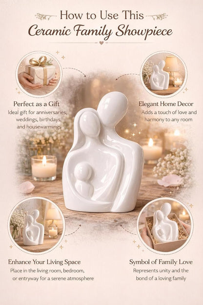 CraftVatika Family Showpiece Home Decor Items for Living Room, Bed Room, Decoration for Center Table, Wall Shelf, Desk Decor for Home Office, Housewarming Gifts, Baby Shower Gifts