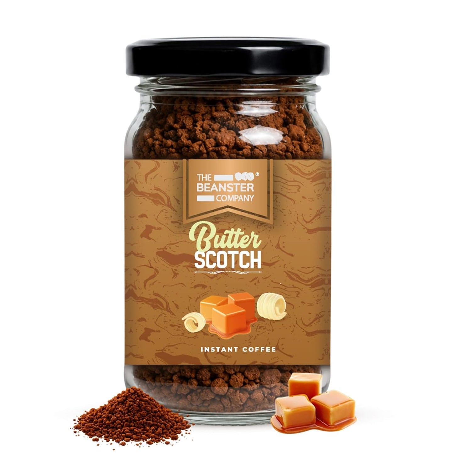 The Beanster Company Butterscotch Flavoured Instant Coffee, 50g