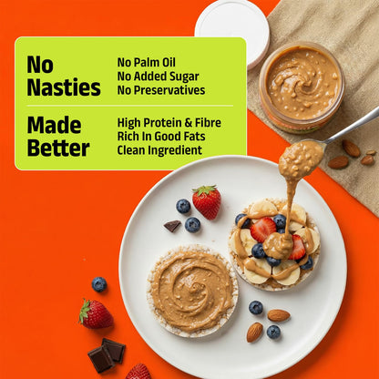 Pintola All Natural Peanut Butter Extra Crunchy |Unsweetened | 30g Protein | Gluten & Cholesterol Free, Vegan Peanut Butter, Nut Butter, High in Protein Spread, 100% Pure Roasted peanuts butter