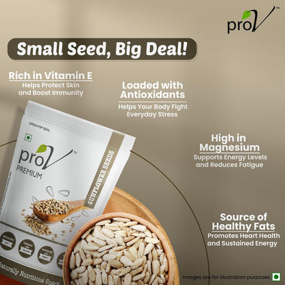 ProV Premium Raw Sunflower Seeds | 250g | High Protein & Fiber | No Cholesterol, No Sugar | Unroasted Surya Phool