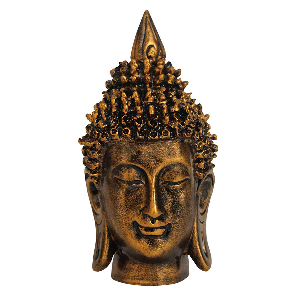 Buddha Head Statue Idol for Home Living Room Bedroom Decoration (16 cm X 7 cm)