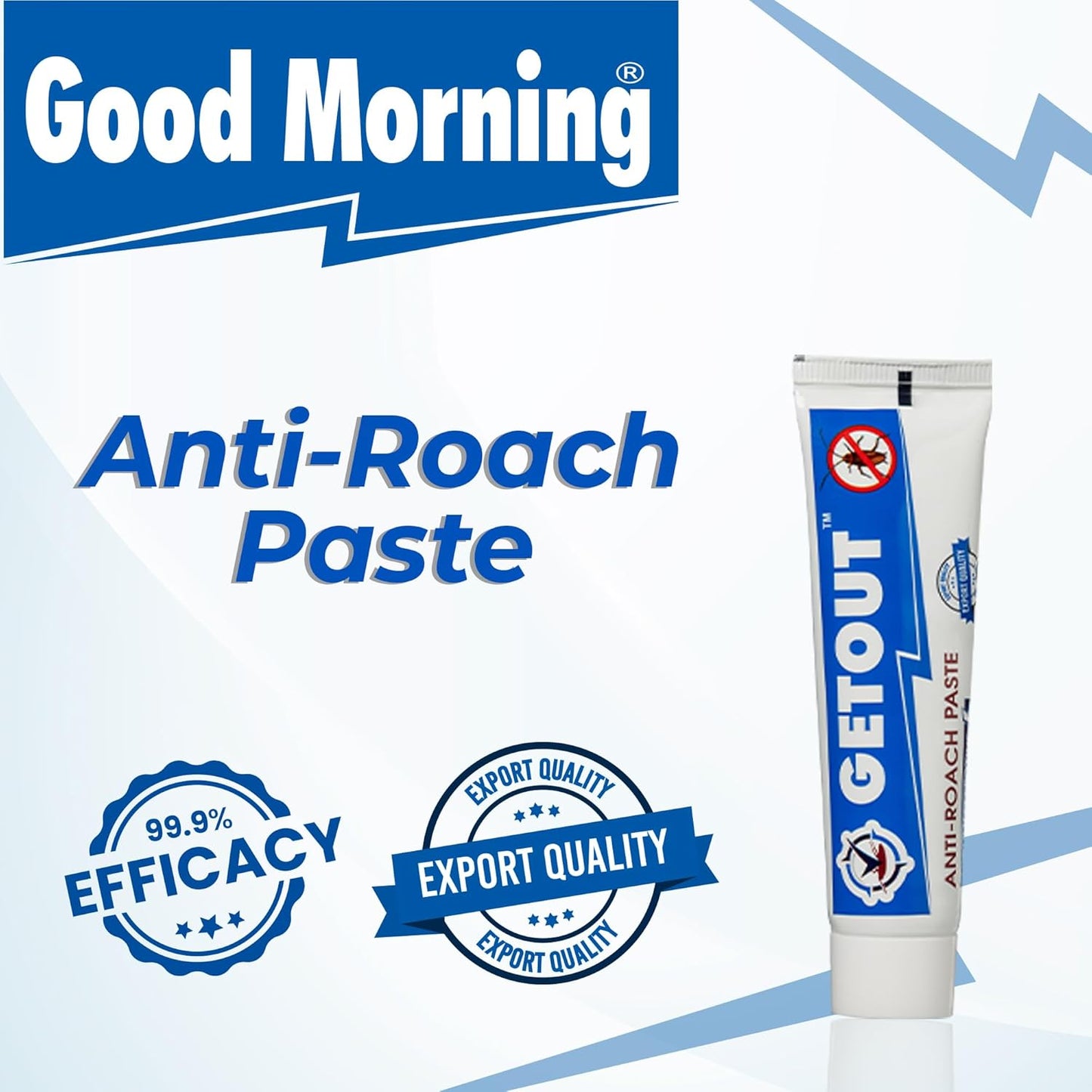 GETOUT Anti Roach Paste Cockroach Killer Gel 180g | Long-Lasting & Highly Effective Formula for Kitchen, Home & Commercial Use | Easy Application, No Smell & Non-Messy Cockroach Control Solution for Home (Pack of 4)