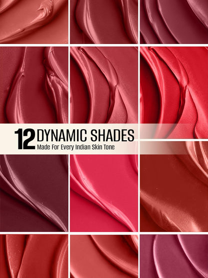Swiss Beauty Select Dare To Matte Creamy Lipstick | with Velvety matte finish | Long Lasting Stay | with Vitamin E | Shade- Vivid Maroon, 3.8g |