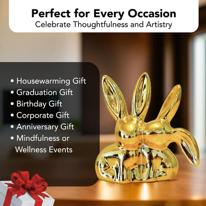 Nostrae Rabbit Show Pieces for Home Decor Living Room Decorative Items | Cute Animals Showpieces Gift Item for Decor | Center Table Tv Showcase Shelf Office Desk Interior Statue Figurines
