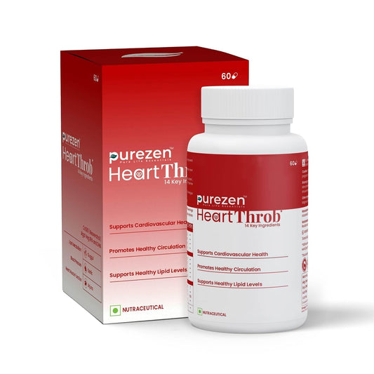 Purezen HeartThrob Heart Health Supplement, 60 Veg Capsules