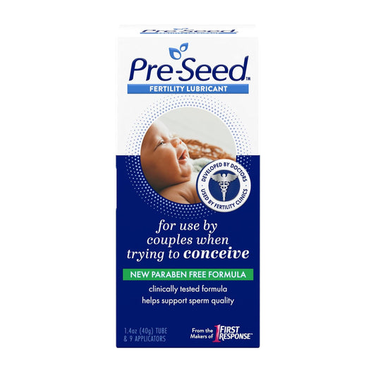 Pre-Seed Fertility Lubricant | Paraben Free Water Based Personal Lubricating Gel for Couples Trying to Conceive | Isotonic & pH-Balanced | Doctor-Developed Formula | 40g Tube with 9 Applicators.